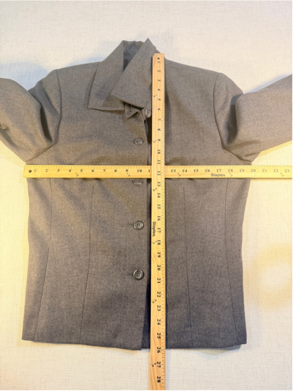 Pendleton Women’s Size 10 100% Wool Embroidered Blazer Gray Size 10 - Medium - Picture 12 of 14